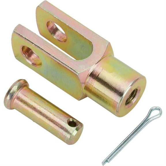 Speedway Motors 5/16-24 Threaded Brake Pedal Clevis with Pin and Cotter Key, Steel Construction, Universal Connector for Master Cylinder or Booster Pushrod, 2 Inch Overall Length