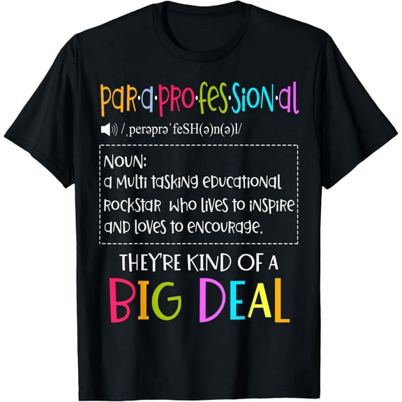 Funny Paraprofessional Definition Educator Women Graphic Short Sleeve T-Shirt