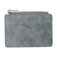 thumbnail image 1 of Cartera corta de cuero esmerilado para hombre, estilo coreano, con cremallera, monedero, tarjetero, tarjetero, 1 of 6