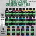 thumbnail image 2 of U.S. Art Supply Professional 24 Color Outdoor Acrylic Paint Set, 2oz Bottles, with 7 Brush Kit - Vivid Colors for Painting Canvas, Rocks, Wood Crafts, Toys, 2 of 6