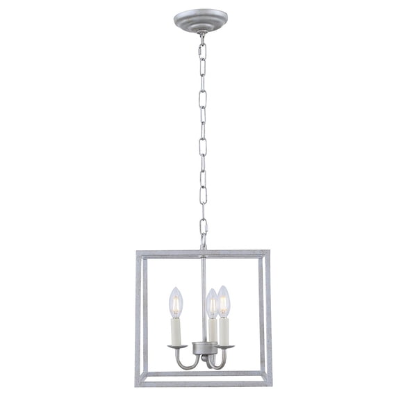 Lámpara Colgante Living District Eclipse de 3 Luces en Plata Vintage