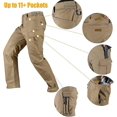thumbnail image 4 of Men's Waterproof Pants Loose Fit Tactical Combat Army Cargo Pants With Multiple Pockets, 4 of 5