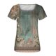 thumbnail image 5 of Fiudx Ofertas Flash Del Día Solo En Línea Blusa Holgada de Manga Corta con Cuello Redondo Informal Estampada a La Moda para Mujer, 5 of 5
