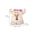 thumbnail image 4 of Scottish Cow Plush Toy Stuffed Highland Cow Plush Simulation Highland Cow with Bell,Purple, 4 of 6