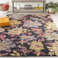 thumbnail image 2 of SAFAVIEH Blossom Fisher Floral Area Rug, Charcoal/Plum, 6' x 6' Square, 2 of 8