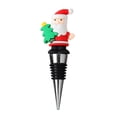thumbnail image 1 of Xihbxyly Juego de Tapones de Vino Navideños, Diseño de Papá Noel y Muñeco de Nieve, Cierre Hermético para Mayor Frescura, Reutilizables, de Vidrio y Aleación, Accesorio para Fiestas, Perfecto para Am, 1 of 2