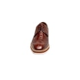 thumbnail image 6 of Stacy Adams Alario Wingtip Oxford Croco Leather Shoes Cognac 25725-221, 6 of 7