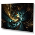 thumbnail image 2 of DESIGN ART Designart "Blue And Gold Fractal Enigmas Ii" Abstract  Fractal Canvas Print 44 in. wide x 34 in. high, 2 of 5