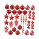thumbnail image 3 of Juego de 31 adornos para árbol de Navidad, bastones y nueces. Rojo, 3 of 9