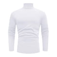 thumbnail image 3 of GIRUNS Men's Turtleneck Sweater Long Sleeve Basic Slim Fit Knitted Pullover Thermal Tops White XL, 3 of 8