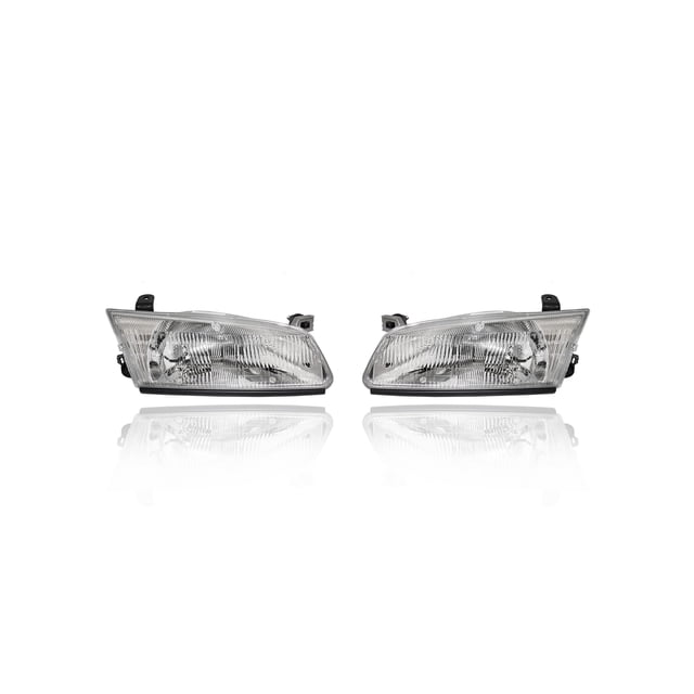 Headlight Assembly - Cooling Direct Fit/For 97-99 Toyota Camry - Pair Both Left Driver & Right Passenger Set