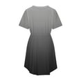 thumbnail image 5 of Summer Dresses for Women 2025, Women's Summer Dress Casual V Neck Short Sleeve Drawstring Dresses With Pockets(Black,L), 5 of 9