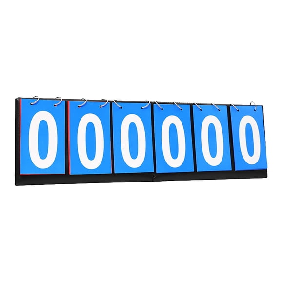jinwen 6 digits Table Top Scoreboard Portable Scoring for Tennis Ball Indoor Games Blue