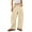 Beige, variant on Women's Wide Leg Cargo Sweatpants Drawstring Elastic Waist Loose Casual Lounge Pants with Pockets