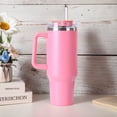 thumbnail image 4 of Vaso aislado al vacío FLhrweasw 40 oz con pajita y asa para bebidas frías y calientes rosa, 4 of 7