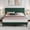 Green, variant on PYY Suede Upholstered Platform Bed Frame with Adjustable Tufted Headboard, Sturdy Wooden Slats, No Box Spring Needed, Easy Assembly, Noise-Free - Full Size, Navy