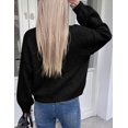 thumbnail image 4 of PRETTYGARDEN Women's Button up Chunky Knit Cardigan Sweaters Crew Neck, Long Sleeve, Oversized Sweaters, Relaxed Fit, Soft Cozy Casual Outerwear, Fall Outfits, Winter Fashion Clothing, 4 of 9