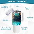 thumbnail image 4 of SKYSONIC 40 oz Butterfly Tiger Tumbler with Handle and Straw Lid, Insulated Cup Reusable Stainless Steel Water Bottle Travel Mug, 4 of 7