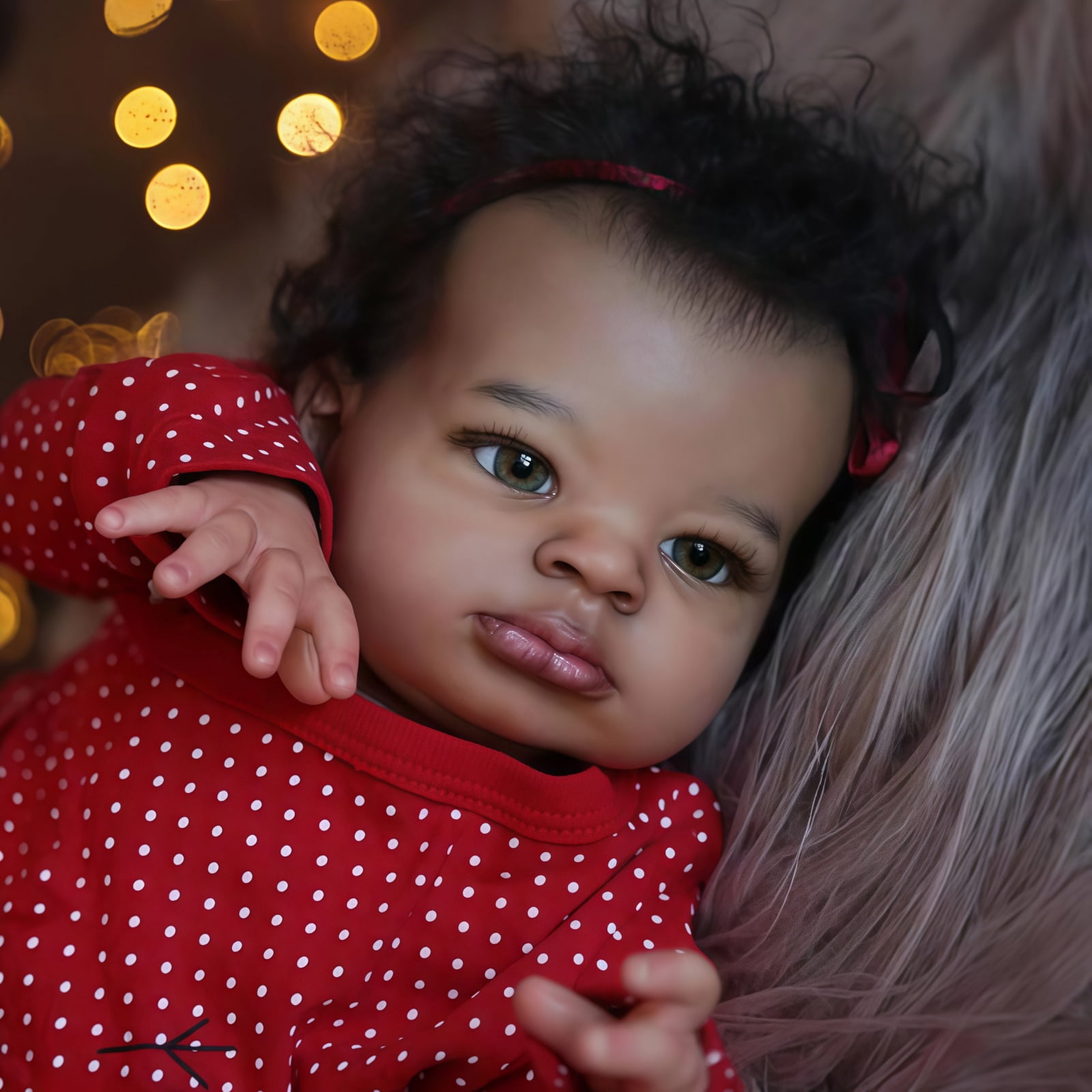 20 Inch Black Reborn Baby Doll – Lifelike African American Soft Cloth Body Doll – Realistic Handmade Toy for Girls Age 3+