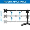 thumbnail image 5 of Mount-It! Triple Monitor Stand,  Fits 17"-27" Screens, Full Motion, Capacity 66 lbs., Freestanding, 5 of 11
