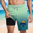 thumbnail image 4 of Pantalones Cortos Casuales para Hombre Imprimir con Bolsillos Pantalones de Playa de Cintura Elástica, Pantalones Cortos de Cintura Elástica para Hombre, 4 of 5