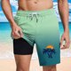 thumbnail image 2 of Pantalones Cortos Casuales para Hombre Imprimir con Bolsillos Pantalones de Playa de Cintura Elástica, Pantalones Cortos de Cintura Elástica para Hombre, 2 of 5