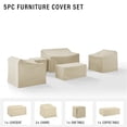 thumbnail image 3 of Crosley Ensemble de Housse de Meubles MO75007-TA 5 Pcs, Beige, 3 of 10