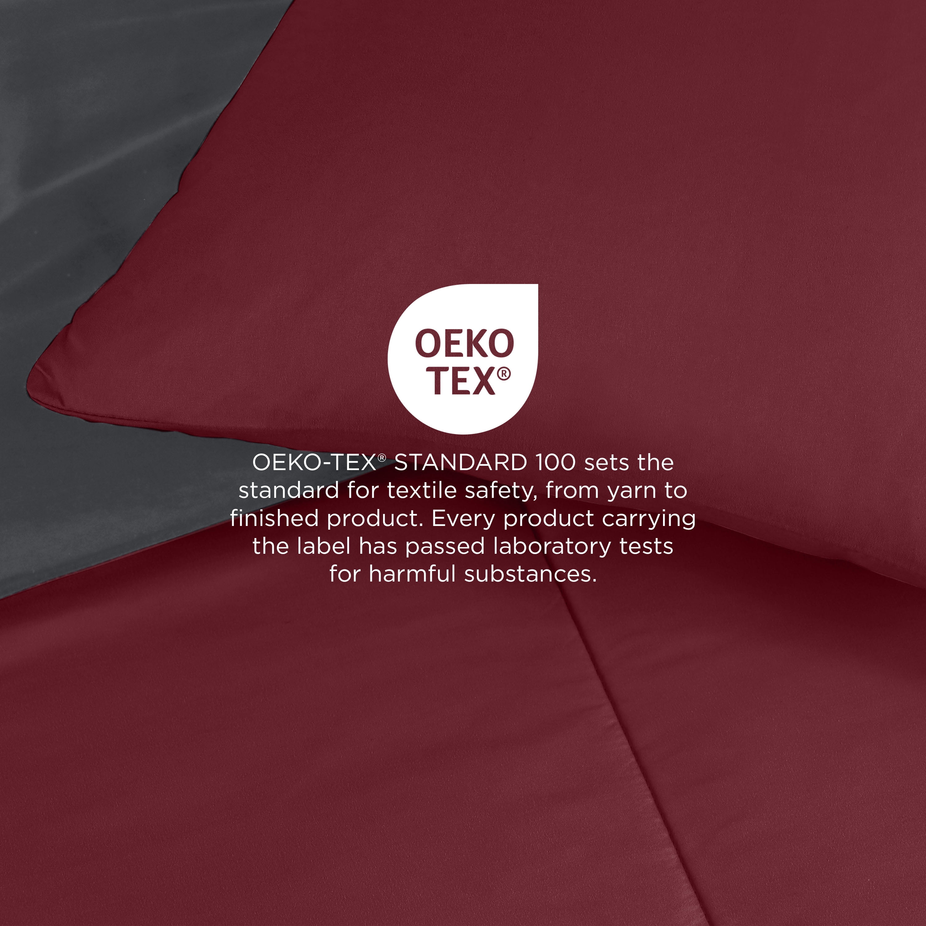 Martex 2-Piece Twin Reversible Comforter Set | Super Soft Lightweight | Burgundy/Grey
