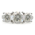 thumbnail image 2 of AFFY 3.24CT Moissanite Diamond 3 Stone Engagement Ring For Women 14K Solid White Gold-9.5, 2 of 7