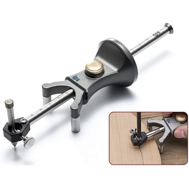 Jinsinto Woodworking Dual Purpose Linear Bow Scriber Line Drawing Tool Multifunctional DIY Woodworking Work Scribe Tools