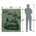 thumbnail image 5 of U.S. Army Blanket, 50"x60" Tank Up, Silky Touch Sherpa Back Super Soft Throw, 5 of 6