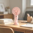 thumbnail image 6 of MMJ Portable Fan Handheld Misting Mini Rechargeable Spray Cooler Detachable Base USB Quiet Motor 6.38x3.03x2.60in Travel Outdoor Desk Summer, 6 of 7