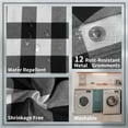 thumbnail image 5 of Barossa Design Buffalo Check Fabric Shower Curtain Farmhouse, Water-Repellent, Black & White, 72x72, 5 of 5