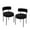 Black, variant on Boucle Upholstered Metal Side Chair, Dinning Chair Set of 6, Black
