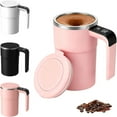 thumbnail image 4 of KeirineCC Self-stirring Coffee Mug Magnetic Stirring Cup Drink Stirrer Rechargeable Automatic Mixing Cup w/LCD Thermometer with Temp Display for Coffee Tea Hot Chocolate (Pink, 13 oz), 4 of 9