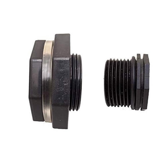 Van Enterprises 1" Drain Valve Plug Kit for Rain Barrels, Tuff Stuff, Rubbermaid Water Tanks, Behrens Steel Tanks, Tubs, Pools