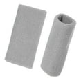 thumbnail image 7 of Vocoste 1 Pair Sweat Absorbing Wrist Sweatbands Athletic Cotton Yarn Latex Silver Tone Gray 8x15cm, 7 of 7