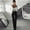 Black, variant on Women Pants Solid Color Bell-Bottom Elastic Band Long Slim Top High Waist Pants