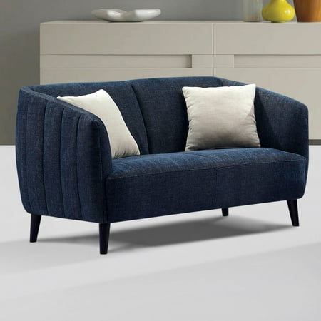 Diamond Sofa Deluca Fabric Loveseat Midnight Blue Diamond Sofa Deluca Fabric Loveseat Midnight Blue