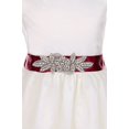 thumbnail image 3 of Big Girls Off White Custom Rhinestone Belt Lace First Communion Formal Flower Girl Dress Burgundy 10 (J2K0S73), 3 of 5