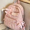 thumbnail image 5 of WAYUTE Backpack for Kids Versatile Bow Knot Print Zip Up Back to School Backpack Lightweight Daypack for Students Daily Use Bookbag Casual Outdoor Travel, 5 of 7