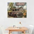 thumbnail image 2 of Nawypu  Rustic Old Red Truck Wall Art Farmhouse Barn Pictures Decor Inspirational Positive Quotes Canvas Country Painting Print Modern Framed Home Artwork for Bedroom Living Room, 2 of 6
