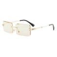 thumbnail image 3 of Gafas de sol cuadradas sin montura y sin montura para mujer, gafas de sol con degradado, gafas modernas y de moda, 3 of 5