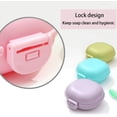 thumbnail image 3 of Travel Soap Box, 4Pcs Plastic Soap Dish With Lid, Portable Soap Box, Waterproof Soap Dishes, For Bathroom Travel Hiking Camping (Green, Blue, Purple, Pink), 3 of 6