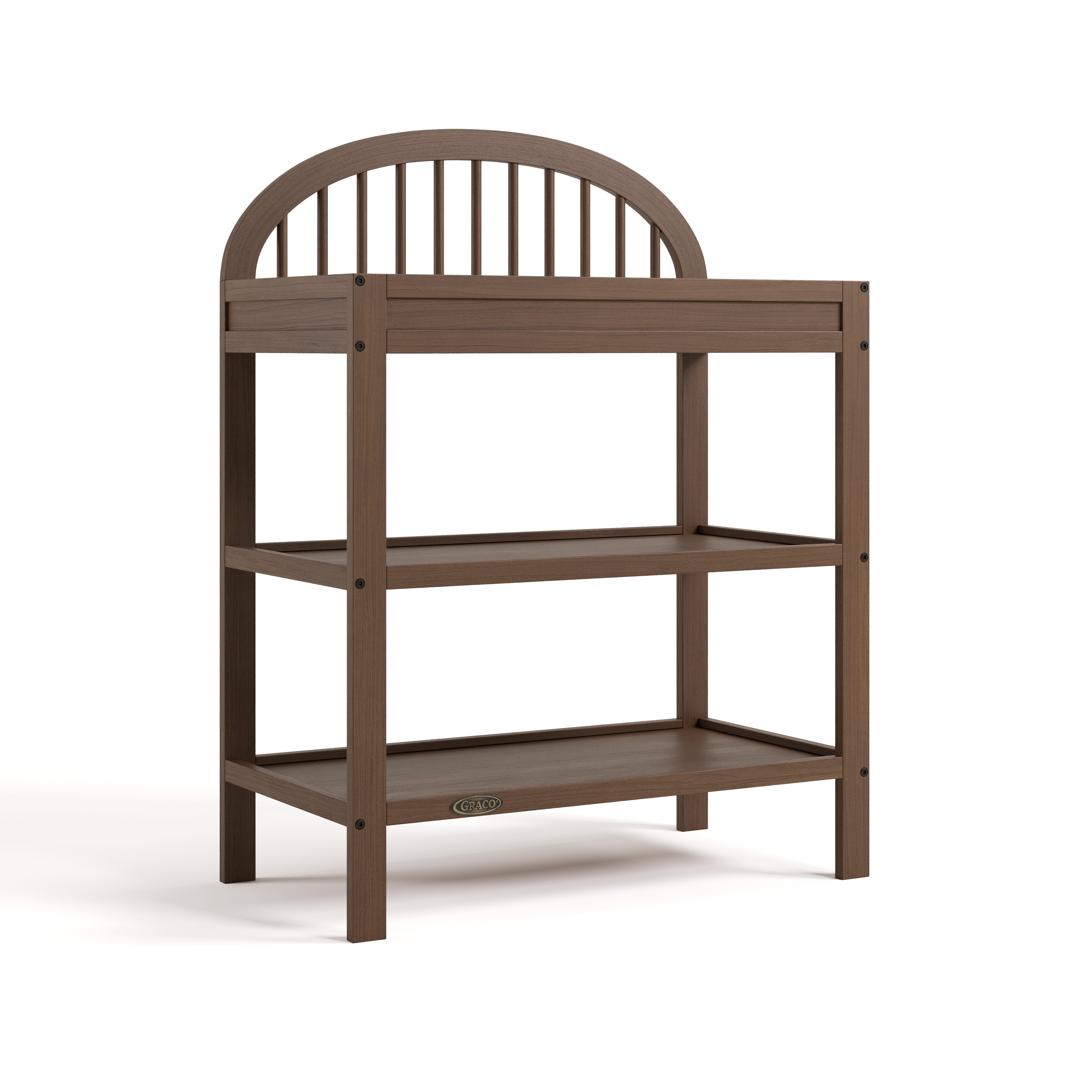 Graco Olivia Infant Wood Changing Table with Changing Pad, Hazelnut