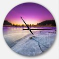 thumbnail image 1 of DesignArt Sunrise over Frozen Lake Large Wall Clock, 1 of 2