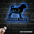 thumbnail image 3 of Craftnamesign Custom FLoral Pug Metal Wall Art LED Light, Personalized Dog Lover Name Sign, 3 of 5