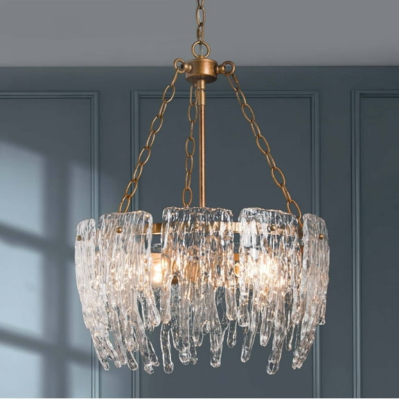 LNC Modern/Contemporary 4-light Glass Chandelier for Living Room