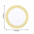 thumbnail image 3 of Efavormart 10 PCS - White w/ Gold 7.5" Hot Stamped Round Disposable Plastic Plate Dinner Plates - Perfect for Wedding Ceremonies, Birthday Celebrations, Upscale Occasions, and Special Events, 3 of 11