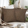 thumbnail image 2 of Housse de Coussin Décorative Marron Café en Lin 18x18 Pouces pour Canapé Chaise, 2 of 4